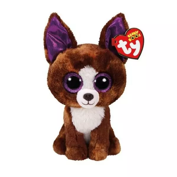 TY Beanie Boos: Dexter figurină Chihuahua de pluş - 15 cm, maro