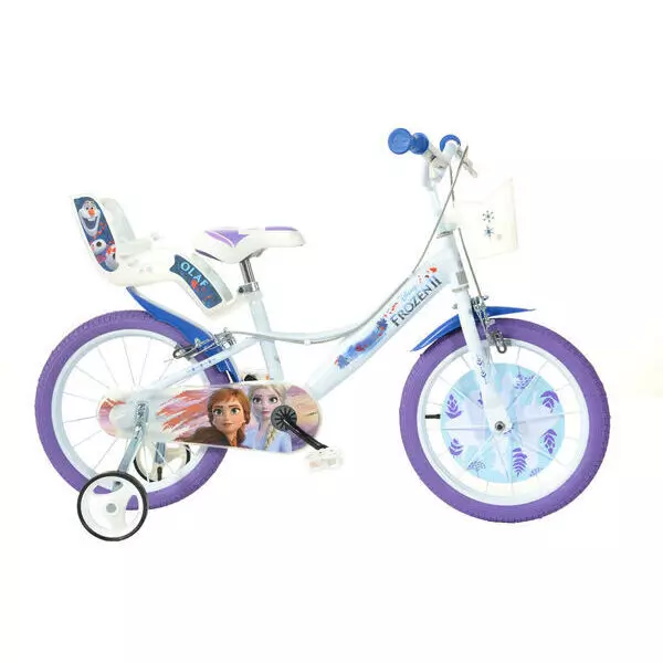 Dino: Jégvarázs 2 bicikli 16-os méret - fehér-lila