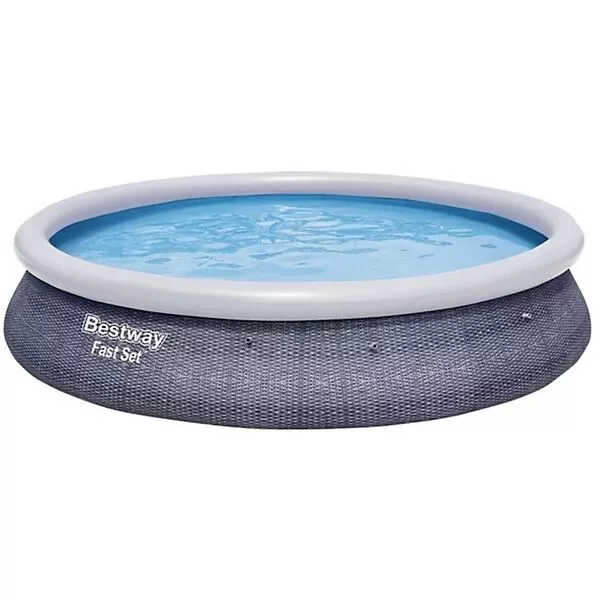 Bestway: St Tropez opblaasbaar zwembad met rattanlook en filterpomp - 396 x 84 cm