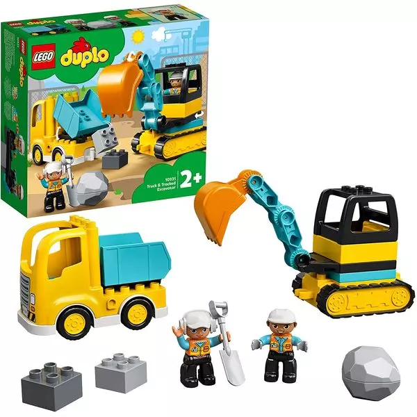 LEGO DUPLO: Camion și excavator pe șenile 10931