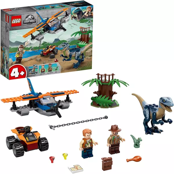 LEGO Jurassic World: Velociraptor: misiunea de salvare cu biplanul 75942