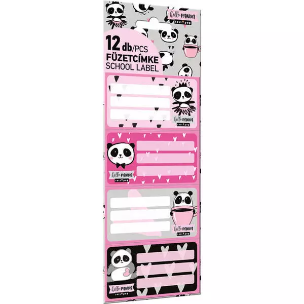 Lollipop: Hello Panda füzetcímke - 12 darab