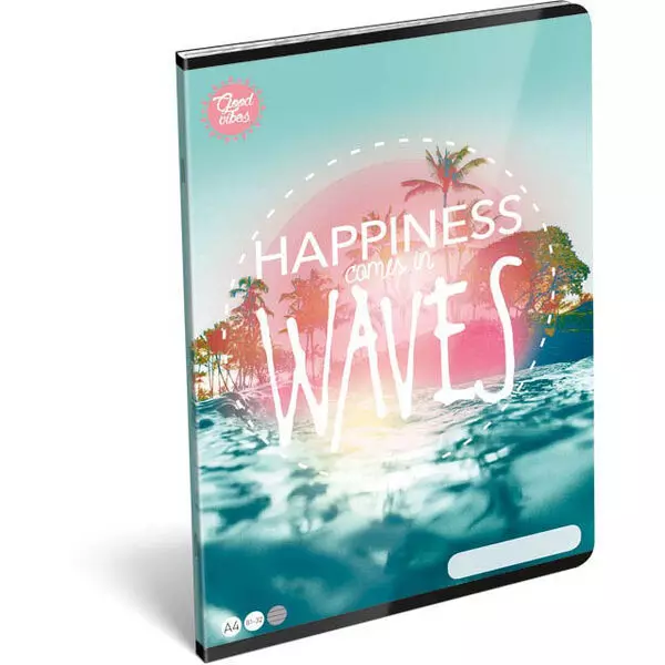Good Vibes: Wave A4 vonalas füzet