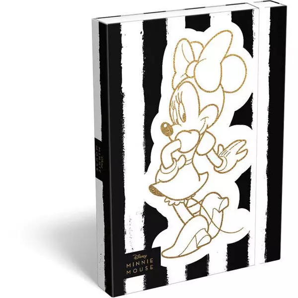 Minnie Fashion: Exkluzív A4 Füzetbox - fehér csíkos