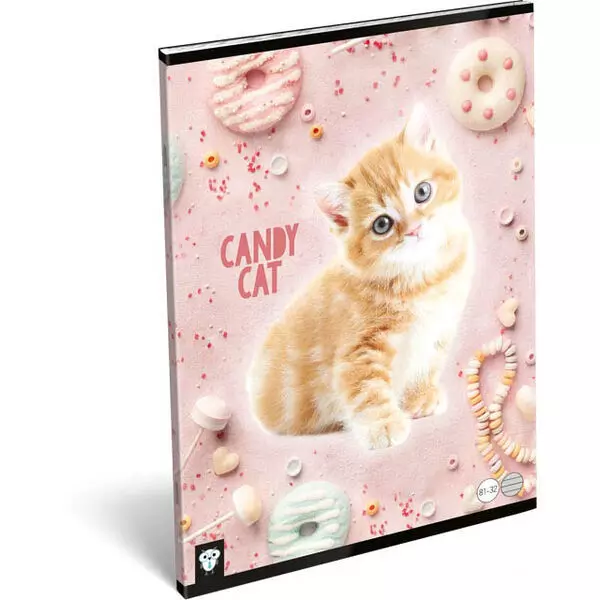 KIS BAGOLY: Candy Cat A4 vonalas füzet 