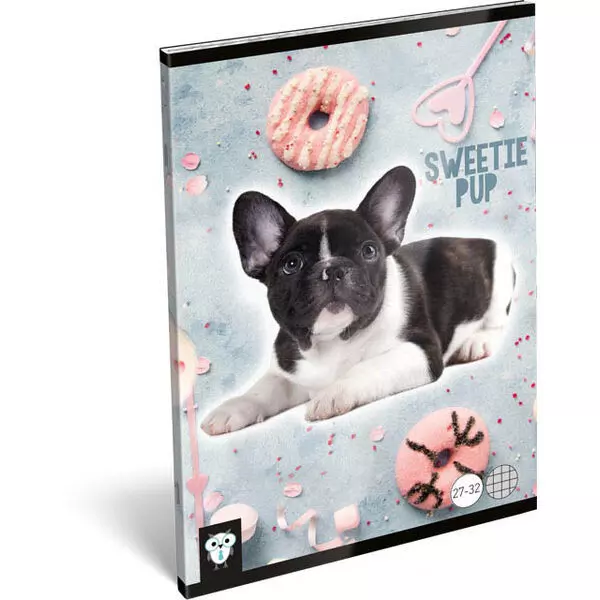 KIS BAGOLY: Sweetie Pup A5 négyzetrácsos füzet 