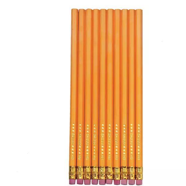 Creion HB cu radieră - 10 buc.