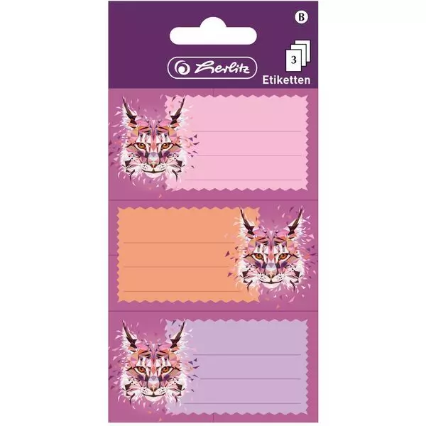 Wild Animals Lynx Etichete caiete - 9 buc.