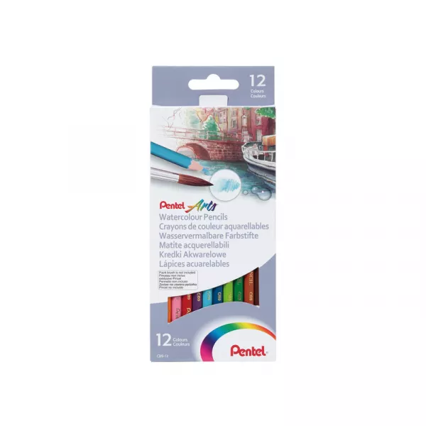 Pentel: Aquarell színes ceruza - 12 darab