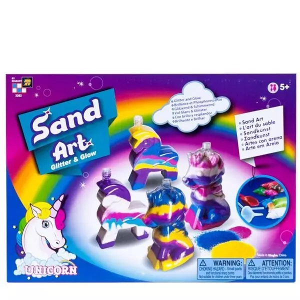 Set de joacă Artă din nisip Unicorn strălucitor