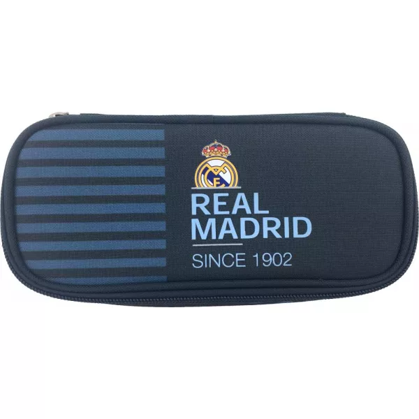 Real Madrid ovális tolltartó, kék-világoskék