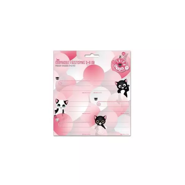 Ars Una: Think Pink etichete caiete - 3 x 6 buc.