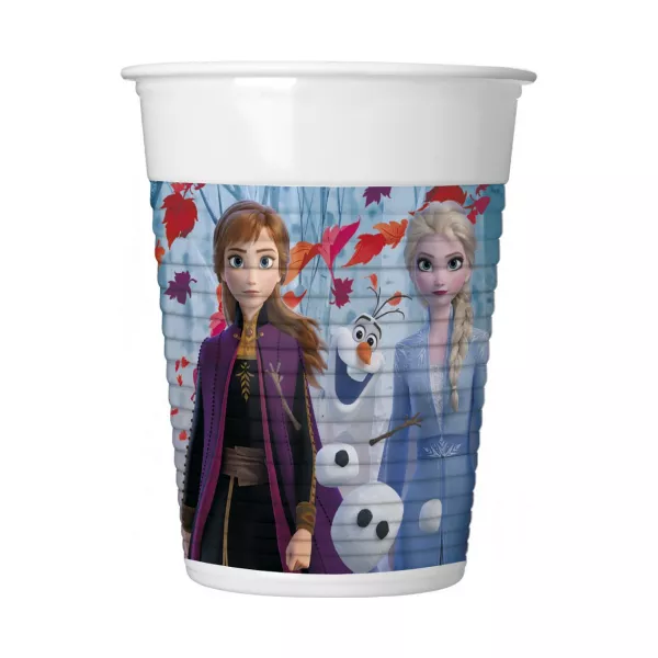 Disney hercegnők: Jégvarázs 2 műanyag pohár, 2 dl - 8 db
