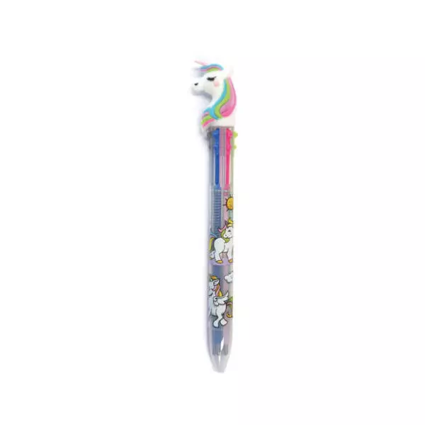 Pix cu 6 culori cu model și figurină unicorn