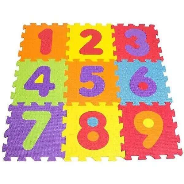 Tatamiz: Habcsivacs puzzle szőnyeg, 9 db-os - számok