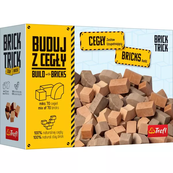Brick Trick: utántöltő - 70 db barna árnyalatú kastélytégla