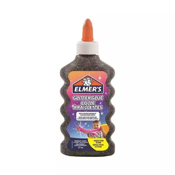 Elmer's: Adeziv cu glitter, 177 ml - negru