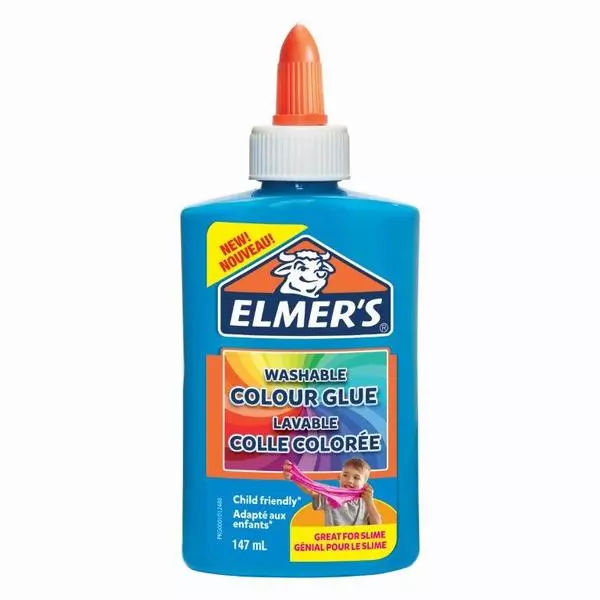 Elmer's: Adeziv opalescent, 147 ml - albastru