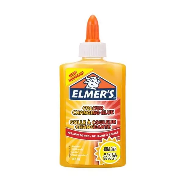 Elmer's: Adeziv care schimbă culoarea, 147 ml - galben, roșu