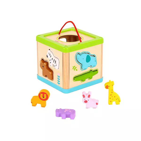 Tooky Toy: Fa formaválogató doboz - állatok