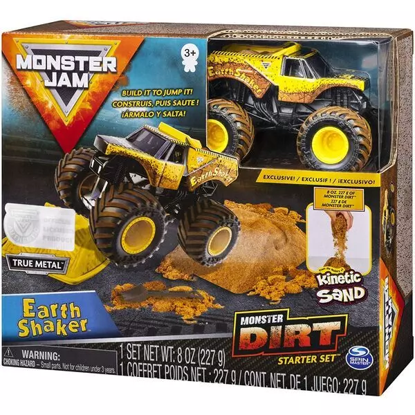 Monster Jam: Earth Shaker - set starter cu nisip kinetic