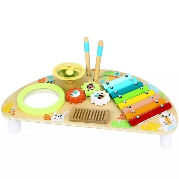 Tooky Toy: Hangszeres foglalkoztató asztalka - ütősök