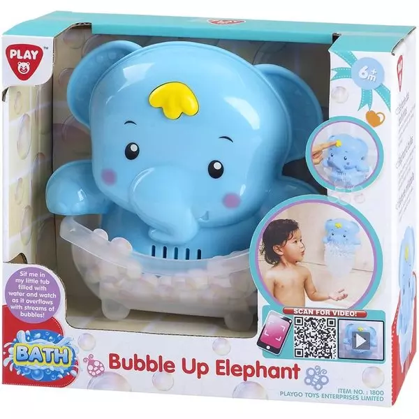 Playgo: Elefant care suflă baloane - jucărie de baie 