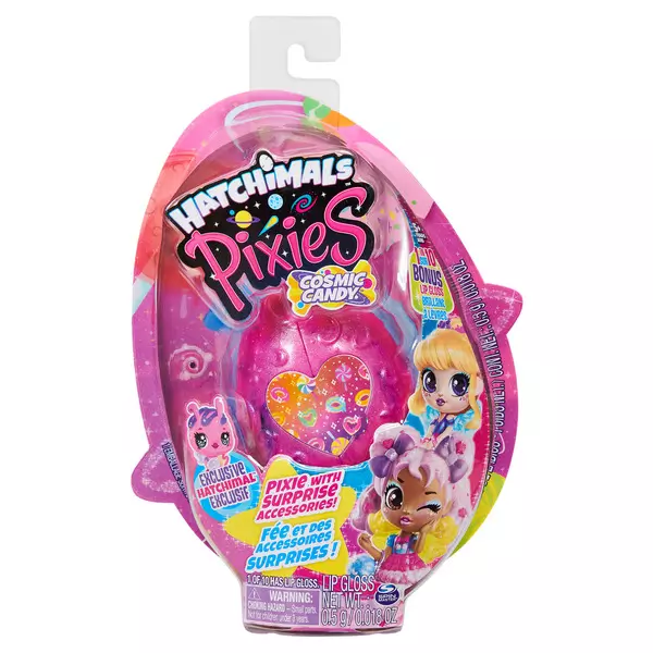 Hatchimals: Pixies figura, kozmikus cukor játékszett - rózsaszín