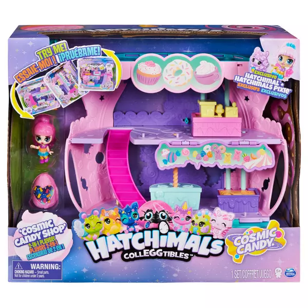 Hatchimals: Set de joacă 2 în 1 - Magazin de bomboane cosmice