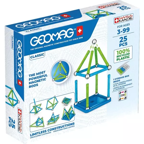 Geomag Classic: 25 darabos készlet - Green Line