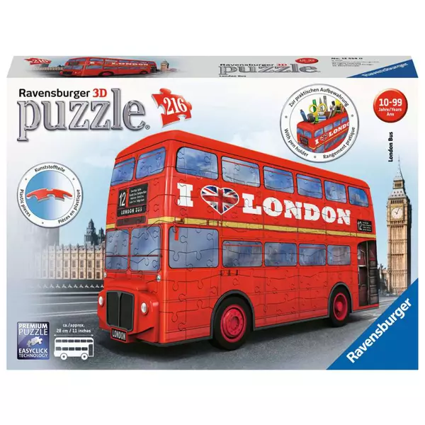 London busz 3D 216 darabos puzzle