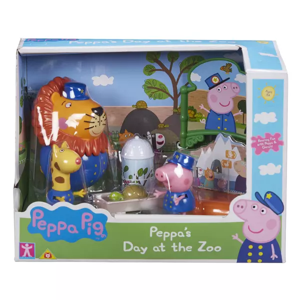 Peppa Pig: O zi la grădina zoologică- set de joacă cu 3 figurine