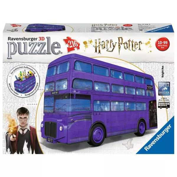 Harry Potter 3D Autobuzul mov - puzzle cu 216 piese