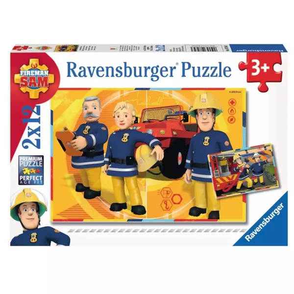 Pompierul Sam - puzzle cu 2 x 12 piese