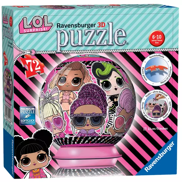 L.O.L. Surprise - puzzle glob 3D cu 72 piese