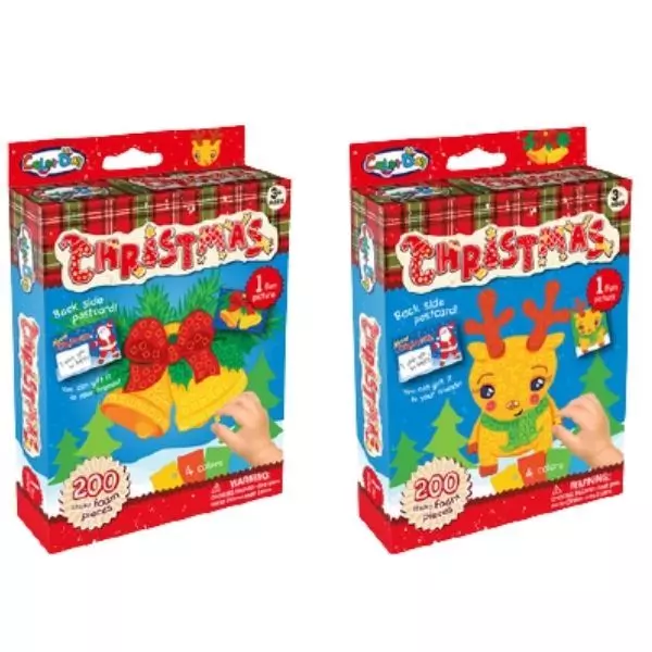 Conjunto de Mosaicos de Cristal Criativos: Natal - Diversos Tipos