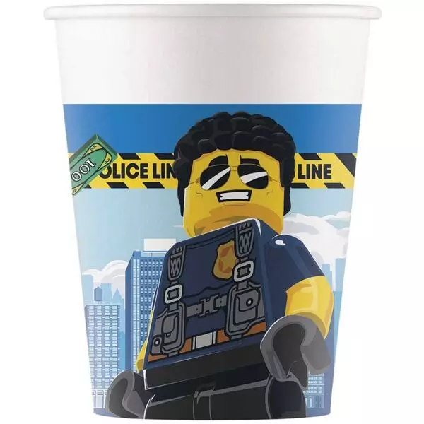 Lego City Set de 8 pahare din carton - 200 ml