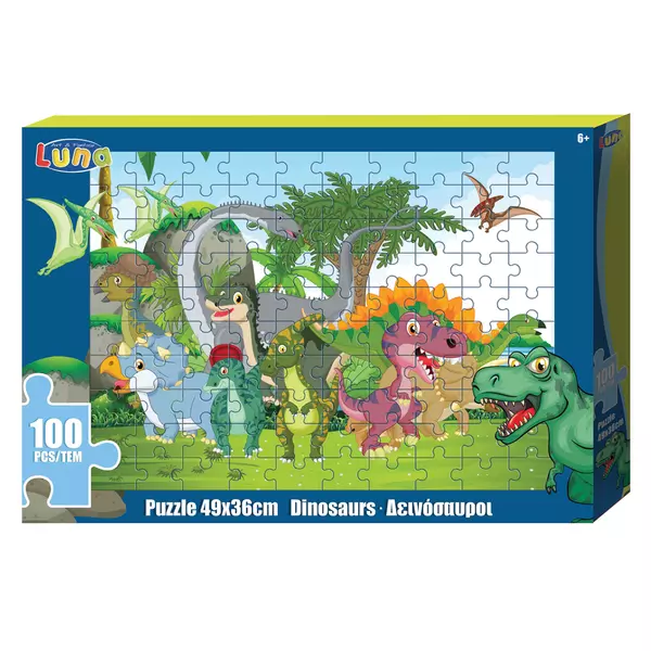 Luna: Dinozauri - puzzle cu 100 piese