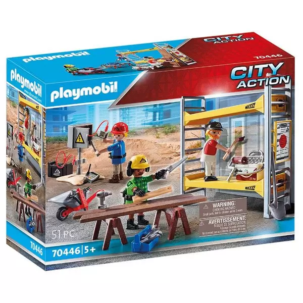 Playmobil: Muncitori cu schela 70446