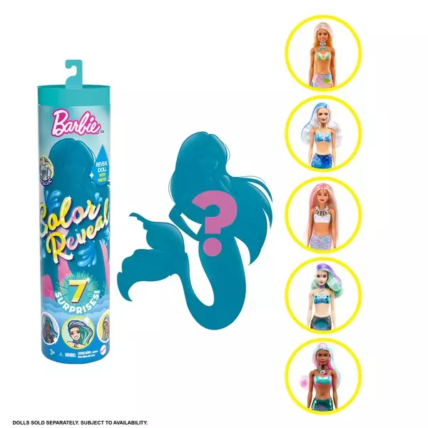 Barbie Color Reveal: Meglepetés baba - Tündöklő sellők