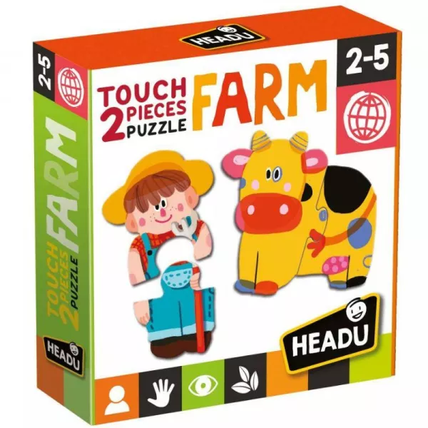 Headu: 2 részes Formapuzzle - Farm