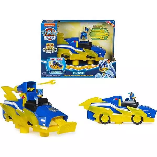 Paw Patrol: Chase Charged Up vehicul care poate fi transformat