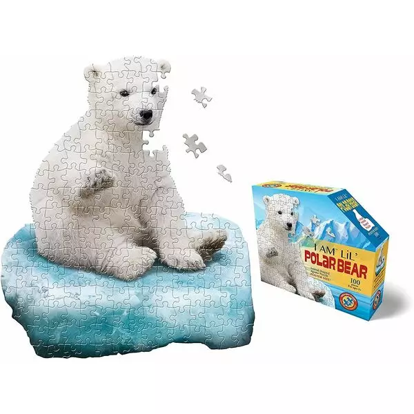 WOW: Puzzle siluetă junior - 100 piese, urs polar