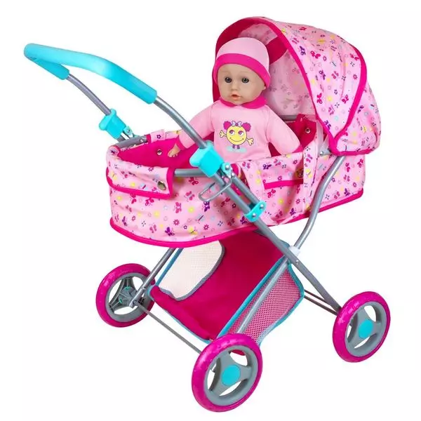 Lissi: Babakocsi szett babával és kiegészítőkkel - díszdobozos csomagolásban