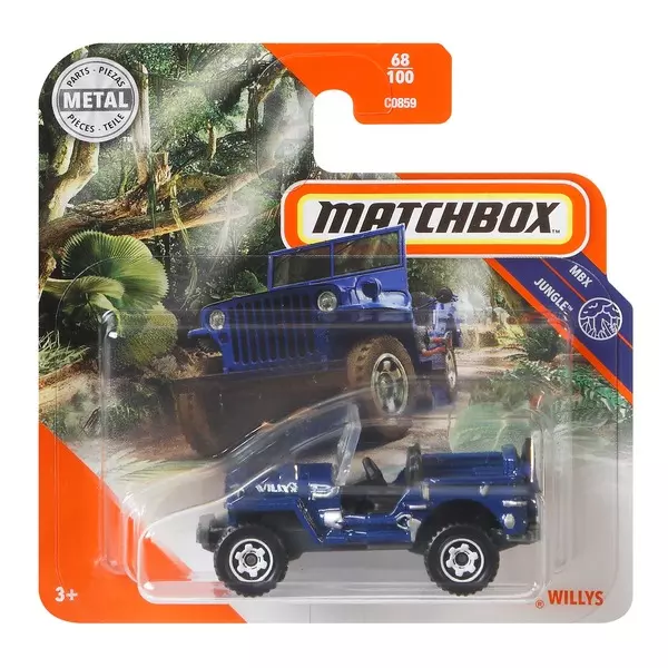 Matchbox: Mașinuță MBX Jungle Jeep Willys - albastru