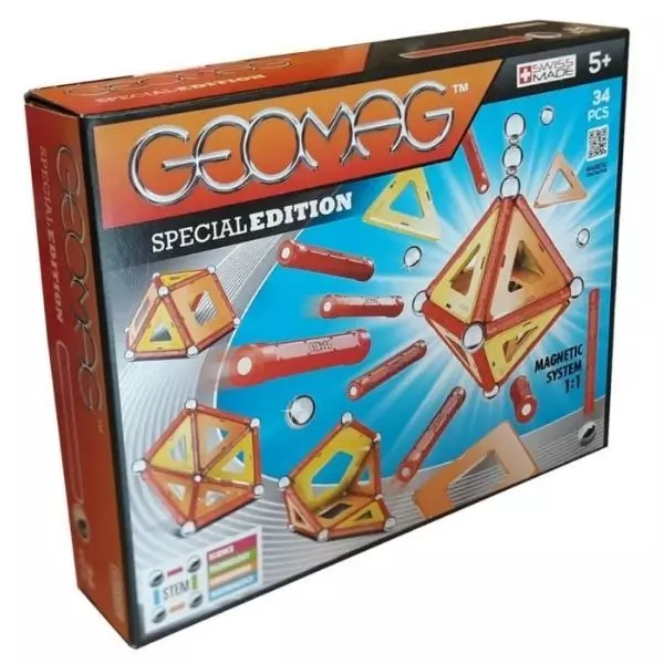 Geomag Special Edition: 34 darabos készlet - meleg színek