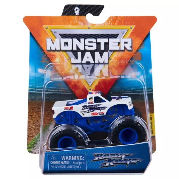 Monster Jam: Mașinuță Razin Kane cu brățară silicon