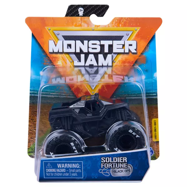 Monster Jam: Mașinuță Soldier Fortune cu brățară silicon
