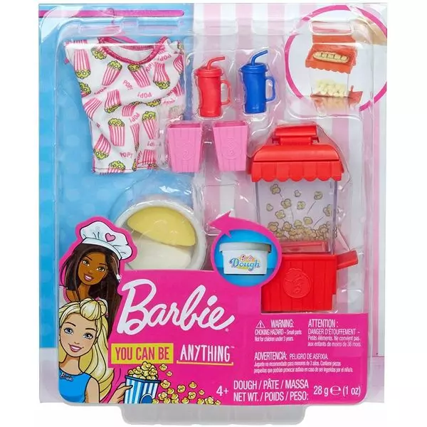 Barbie: Set de accesorii pentru popcorn cu plastilină