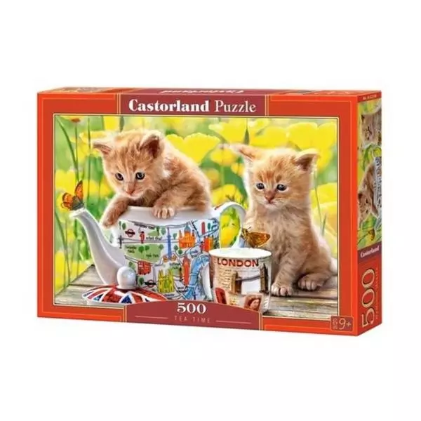 Teaidő cicákkal - 500 darabos puzzle